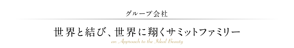 【グループ会社】世界と結び、世界に翔くサミットファミリー